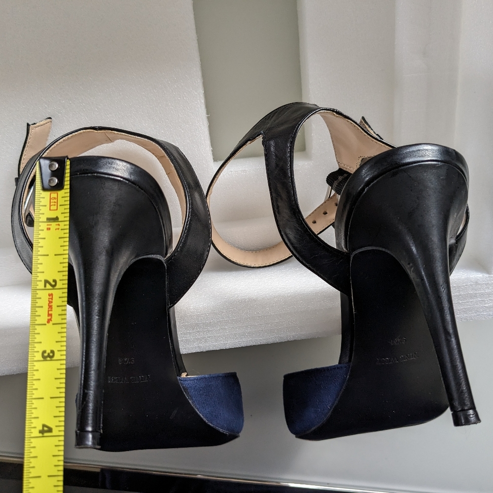 Nine West Leather and Velvet Heels size 9.5 - Picture 6 of 6